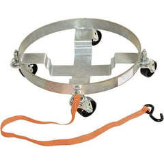 Vestil - 1,200 Lb Load Capacity, 30 Gal Drum Dolly - 2-1/2" High, 4 Wheels - Americas Industrial Supply