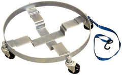Vestil - 900 Lb Load Capacity, 55 Gal Drum Dolly - 2-1/4" High, 4 Wheels - Americas Industrial Supply