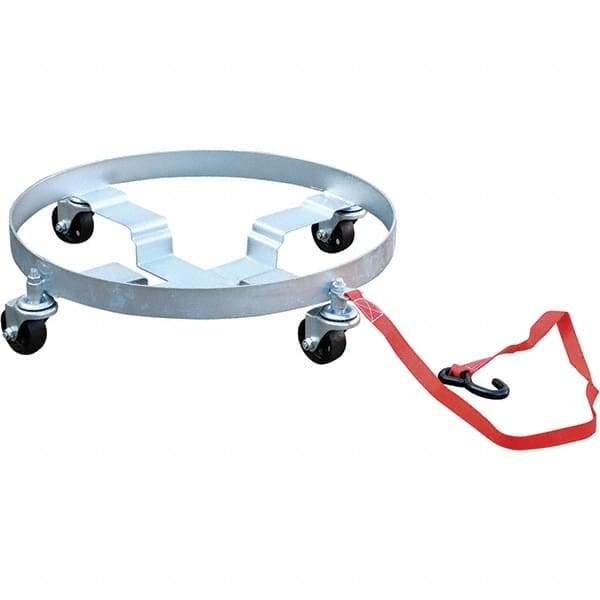 Vestil - 1,200 Lb Load Capacity, 55 Gal Drum Dolly - 2-1/4" High, 4 Wheels - Americas Industrial Supply