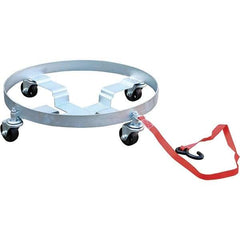 Vestil - 1,200 Lb Load Capacity, 55 Gal Drum Dolly - 2-1/4" High, 4 Wheels - Americas Industrial Supply