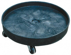 Rubbermaid - 500 Lb Load Capacity, 55 Gal Drum Dolly - 7-1/8" High, 5 Wheels - Americas Industrial Supply