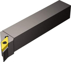 Sandvik Coromant - SVHB, Left Hand Cut, -17.50° Lead Angle, 3/4" Shank Height x 3/4" Shank Width, Neutral Rake Indexable Turning Toolholder - 4-1/2" OAL, VBMT 16 04 08 Insert Compatibility, Series CoroTurn 107 - Americas Industrial Supply