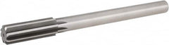 Hertel - 22mm High Speed Steel 8 Flute Chucking Reamer - Straight Flute, Straight Shank, 2-5/8" Flute Length, 10" OAL - Americas Industrial Supply