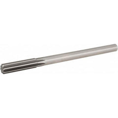 Hertel - 0.628" High Speed Steel 8 Flute Chucking Reamer - Straight Flute, 9/16" Straight Shank, 2-1/4" Flute Length, 9" OAL - Americas Industrial Supply