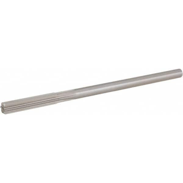 Hertel - 0.267" High Speed Steel 6 Flute Chucking Reamer - Straight Flute, 1/4" Straight Shank, 1-1/2" Flute Length, 6" OAL - Americas Industrial Supply