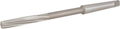 Hertel - 1/2" High Speed Steel 6 Flute Chucking Reamer - Spiral Flute, 1MT Morse Taper Shank, 2" Flute Length, 8" OAL - Americas Industrial Supply