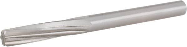Hertel - 0.4355" High Speed Steel 6 Flute Chucking Reamer - Spiral Flute, 0.4355" Straight Shank, 1-3/4" Flute Length, 5-1/2" OAL - Americas Industrial Supply