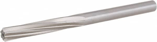 Hertel - Letter N High Speed Steel 6 Flute Chucking Reamer - Spiral Flute, 0.302" Straight Shank, 1-1/2" Flute Length, 4-3/8" OAL - Americas Industrial Supply