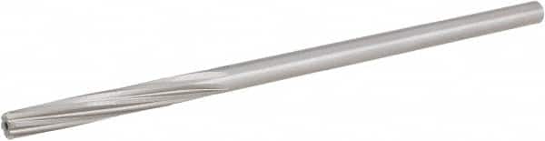 Hertel - 3/16" Cobalt 6 Flute Chucking Reamer - Spiral Flute, 0.1805" Straight Shank, 1-1/8" Flute Length, 4-1/2" OAL - Americas Industrial Supply