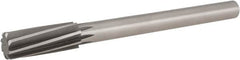 Hertel - 1-7/16" High Speed Steel 10 Flute Chucking Reamer - Spiral Flute, 1-1/4" Straight Shank, 3-1/4" Flute Length, 12" OAL - Americas Industrial Supply