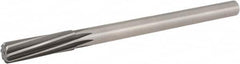 Hertel - 27/32" High Speed Steel 8 Flute Chucking Reamer - Spiral Flute, 5/8" Straight Shank, 2-1/2" Flute Length, 9-1/2" OAL - Americas Industrial Supply