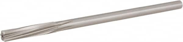 Hertel - 15/32" High Speed Steel 6 Flute Chucking Reamer - Spiral Flute, 0.373" Straight Shank, 1-3/4" Flute Length, 7" OAL - Americas Industrial Supply