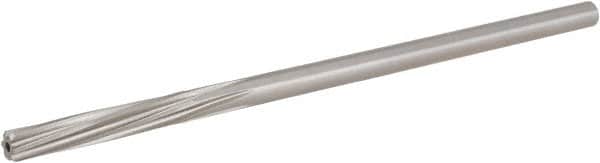 Hertel - 13/64" High Speed Steel 6 Flute Chucking Reamer - Spiral Flute, 0.1945" Straight Shank, 1-1/4" Flute Length, 5" OAL - Americas Industrial Supply