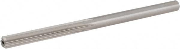 Hertel - #5 High Speed Steel 6 Flute Chucking Reamer - Straight Flute, 0.2055" Straight Shank, 1-1/4" Flute Length, 3-3/4" OAL - Americas Industrial Supply