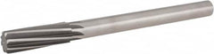 Hertel - 23/32" High Speed Steel 8 Flute Chucking Reamer - Spiral Flute, 9/16" Straight Shank, 2-1/4" Flute Length, 9" OAL - Americas Industrial Supply