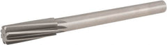 Hertel - 7/8" Cobalt 8 Flute Chucking Reamer - Spiral Flute, Straight Shank, 2-5/8" Flute Length, 10" OAL - Americas Industrial Supply