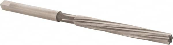 Hertel - 13/64" Diam, Straight Shank, 1.88" Flute, Hand Reamer - Spiral Flute, 3-3/4" OAL, Left Hand Spiral, Right Hand Cut, 6 Flutes, High Speed Steel - Americas Industrial Supply