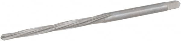 Hertel - #3/0 Pin, 0.1302" Diam, 0.1029" Small End, 9/64" Diam Straight Shank, 1-5/16" Flute, Taper Pin Reamer - Americas Industrial Supply