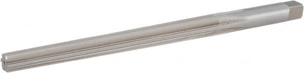 Hertel - #9 Pin, 0.6066" Diam, 0.4805" Small End, 9/16" Diam Straight Shank, 6-1/16" Flute, Taper Pin Reamer - Americas Industrial Supply