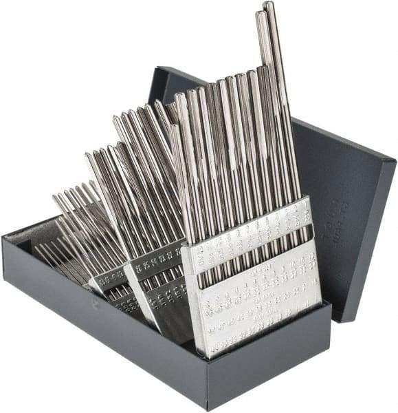 Hertel - #1 to #60, Chucking Reamer Set - Straight Flute, Right Hand Cut, 60 Pieces - Americas Industrial Supply