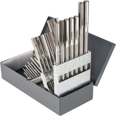 Hertel - 1/16" to 1/2", Chucking Reamer Set - Straight Flute, Right Hand Cut, 29 Pieces - Americas Industrial Supply