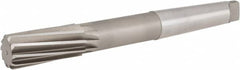 Hertel - 1-1/4" High Speed Steel 8 Flute Chucking Reamer - Spiral Flute, 4MT Morse Taper Shank, 3" Flute Length, 11-1/2" OAL - Americas Industrial Supply