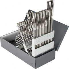 Hertel - 1/16" to 1/2", Chucking Reamer Set - Spiral Flute, Right Hand Cut, 29 Pieces - Americas Industrial Supply