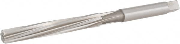 Hertel - 7/16" Diam, Straight Shank, 2-3/4" Flute, Hand Reamer - Spiral Flute, 5-1/2" OAL, Left Hand Spiral, Right Hand Cut, 6 Flutes, High Speed Steel - Americas Industrial Supply