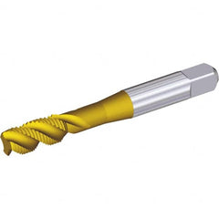 Kennametal - M16x2.00 Metric 3 Flute Modified Bottoming Spiral Flute Tap - Cobalt, Oxide Finish, 96.8mm OAL, Right Hand Flute, Right Hand Thread, D7 - Americas Industrial Supply