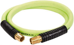 Legacy - 1/2" ID x 0.74" OD 4' Long Lead-In Whip Hose - FNPT x MNPT Swivel Ends, 300 Working psi, 140°, 1/2" Fitting, Green - Americas Industrial Supply