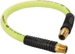 Legacy - 1/2" ID x 0.74" OD 2' Long Lead-In Whip Hose - FNPT x MNPT Swivel Ends, 300 Working psi, 140°, 1/2" Fitting, Green - Americas Industrial Supply