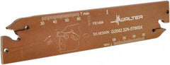Walter - 1.2598" Blade Height, 5.9055" OAL, Neutral Cut, Double End Indexable Cut-Off Blade - 60mm Max Depth of Cut, G2042 N Blade - Americas Industrial Supply
