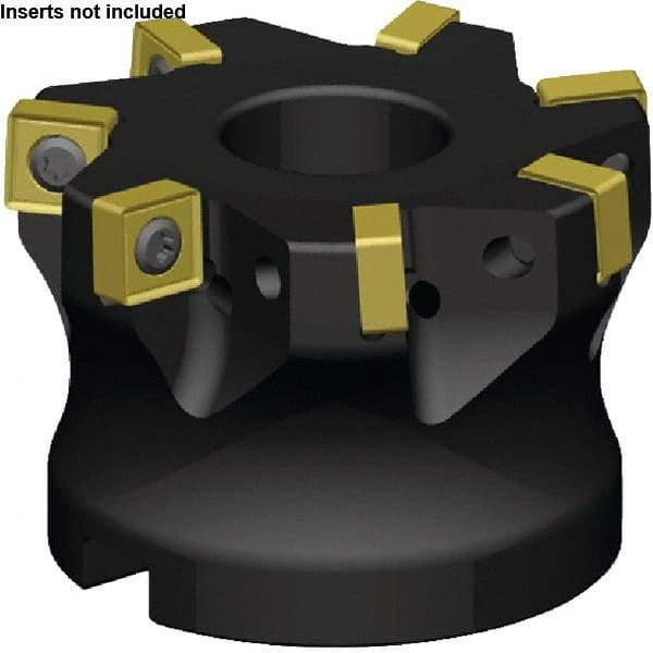 Kennametal - 7 Inserts, 80mm Cut Diam, 27mm Arbor Diam, 9.16mm Max Depth of Cut, Indexable Square-Shoulder Face Mill - 2° Lead Angle, 50mm High, SN_J10T308EN__ Insert Compatibility, Series KSSM - Americas Industrial Supply