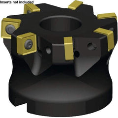 Kennametal - 7 Inserts, 3" Cut Diam, 1" Arbor Diam, 9.16mm Max Depth of Cut, Indexable Square-Shoulder Face Mill - 2° Lead Angle, 1-3/4" High, SN_J31252EN__ Insert Compatibility, Series KSSM - Americas Industrial Supply