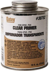 Oatey - 16 oz All Purpose Primer/Cleaner - Clear, Use with PVC - Americas Industrial Supply