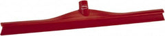 Vikan - 23.62" Rubber Blade Floor Squeegee - Single Edge, Red, Plastic Holder - Americas Industrial Supply