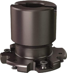 Seco - Shell Mount Connection, 0.5551" Cutting Width, 0.555" Depth of Cut, 2-1/2" Cutter Diam, 3/4" Hole Diam, 6 Tooth Indexable Slotting Cutter - R335.19 Toolholder, 335.19-12045 Insert - Americas Industrial Supply