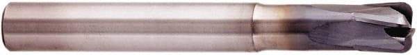 Niagara Cutter - 3/8", 4 Flute, Single End, Solid Carbide, 0.08" Corner Radius End Mill - 3" OAL, 20° Helix, Right Hand Flute, 3/8" LOC, Right Hand Cut, 1-1/8" Extended Reach - Americas Industrial Supply