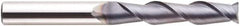 Niagara Cutter - 1", 2 Flute, Single End, Solid Carbide, 0.12" Corner Radius End Mill - 8" OAL, 10° Helix, Right Hand Flute, 5" LOC, Right Hand Cut - Americas Industrial Supply