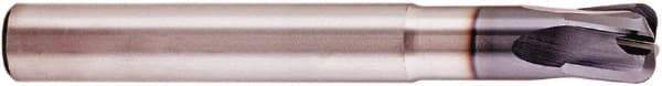 Niagara Cutter - 1/2", 4 Flute, Single End, Solid Carbide, 0.12" Corner Radius End Mill - 4" OAL, 20° Helix, Right Hand Flute, 1/2" LOC, Right Hand Cut, 1-1/2" Extended Reach - Americas Industrial Supply