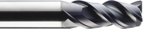 SGS - 5/8", 3 Flute, Single End, Solid Carbide, 0.04" Corner Radius End Mill - 3-1/2" OAL, Right Hand Flute, 1-1/2" LOC, Right Hand Cut - Americas Industrial Supply