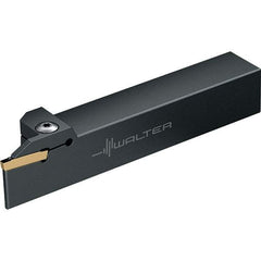 Walter - External Thread, 1.2598" Max Depth of Cut, 165mm OAL, Left Hand Indexable Grooving Cutoff Toolholder - 25.4mm Shank Height x 25.4mm Shank Width, GX24-3E5/F5.. Insert Style, G1011 Toolholder Style - Americas Industrial Supply