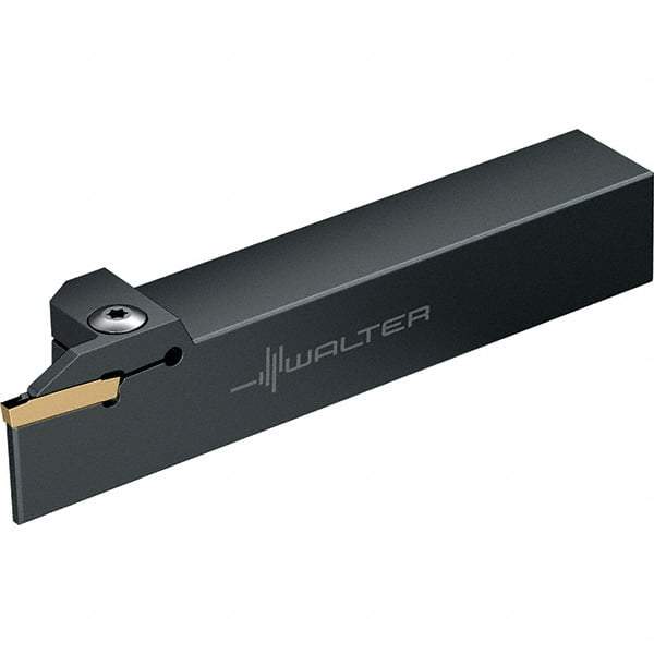 Walter - External Thread, 0.4724" Max Depth of Cut, 145mm OAL, Right Hand Indexable Grooving Cutoff Toolholder - 25mm Shank Height x 25mm Shank Width, GX24-3E5/F5.. Insert Style, G1011 Toolholder Style - Americas Industrial Supply