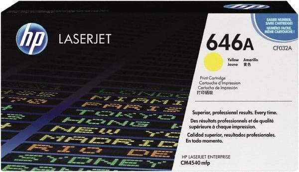 Hewlett-Packard - Yellow Toner Cartridge - Use with HP Color LaserJet Enterprise CM4540 MFP - Americas Industrial Supply