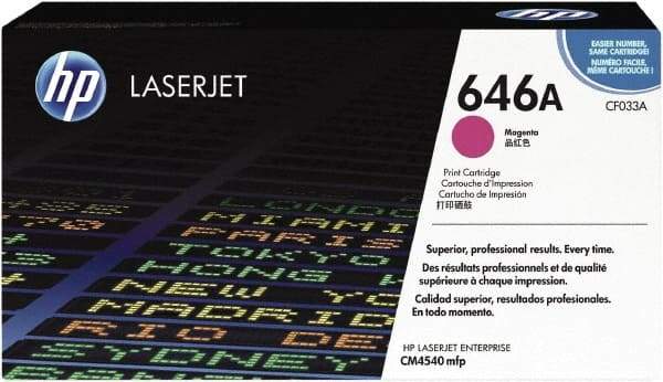 Hewlett-Packard - Magenta Toner Cartridge - Use with HP Color LaserJet Enterprise CM4540 MFP - Americas Industrial Supply