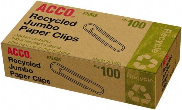 ACCO - 4-1/2" Wide Paper Fastener - Silver - Americas Industrial Supply