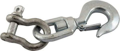 Vestil - 3 Ton Capacity, Steel Swivel Hoist Hook - 7" Long x 1-43/64" Wide - Americas Industrial Supply
