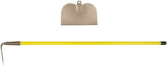 Ampco - 5" High x 8" Wide Square Aluminum Hoe - 55" Long Fiberglass Straight Handle - Americas Industrial Supply