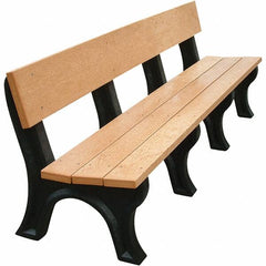 Vestil - 8' Long x 26-1/4" Wide, Recycled Plastic Bench Seat - Americas Industrial Supply