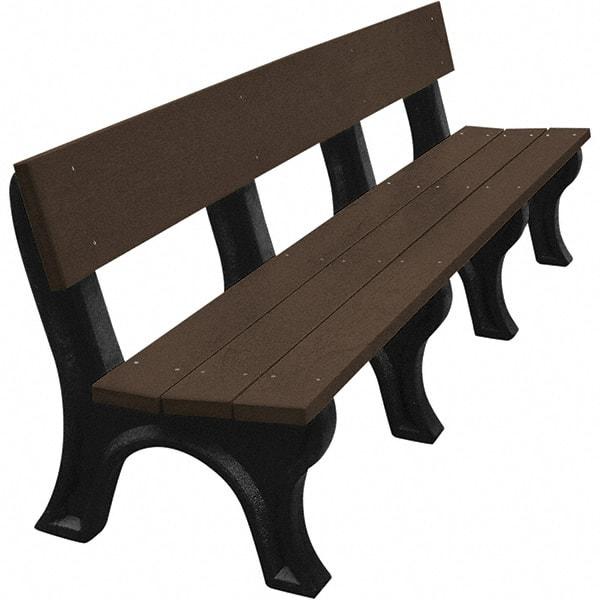 Vestil - 8' Long x 26-1/4" Wide, Recycled Plastic Bench Seat - Americas Industrial Supply